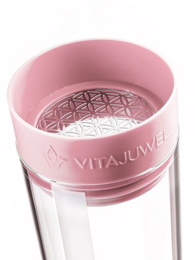 VitaJuwel Sana Crystal Water Carafe, Blossom Rose without GemPod