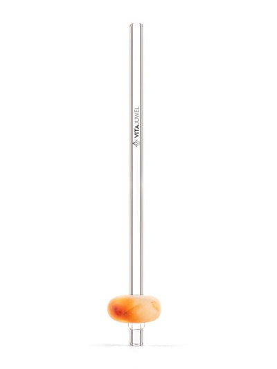 VitaJuwel Crystal Straw, Carnelian